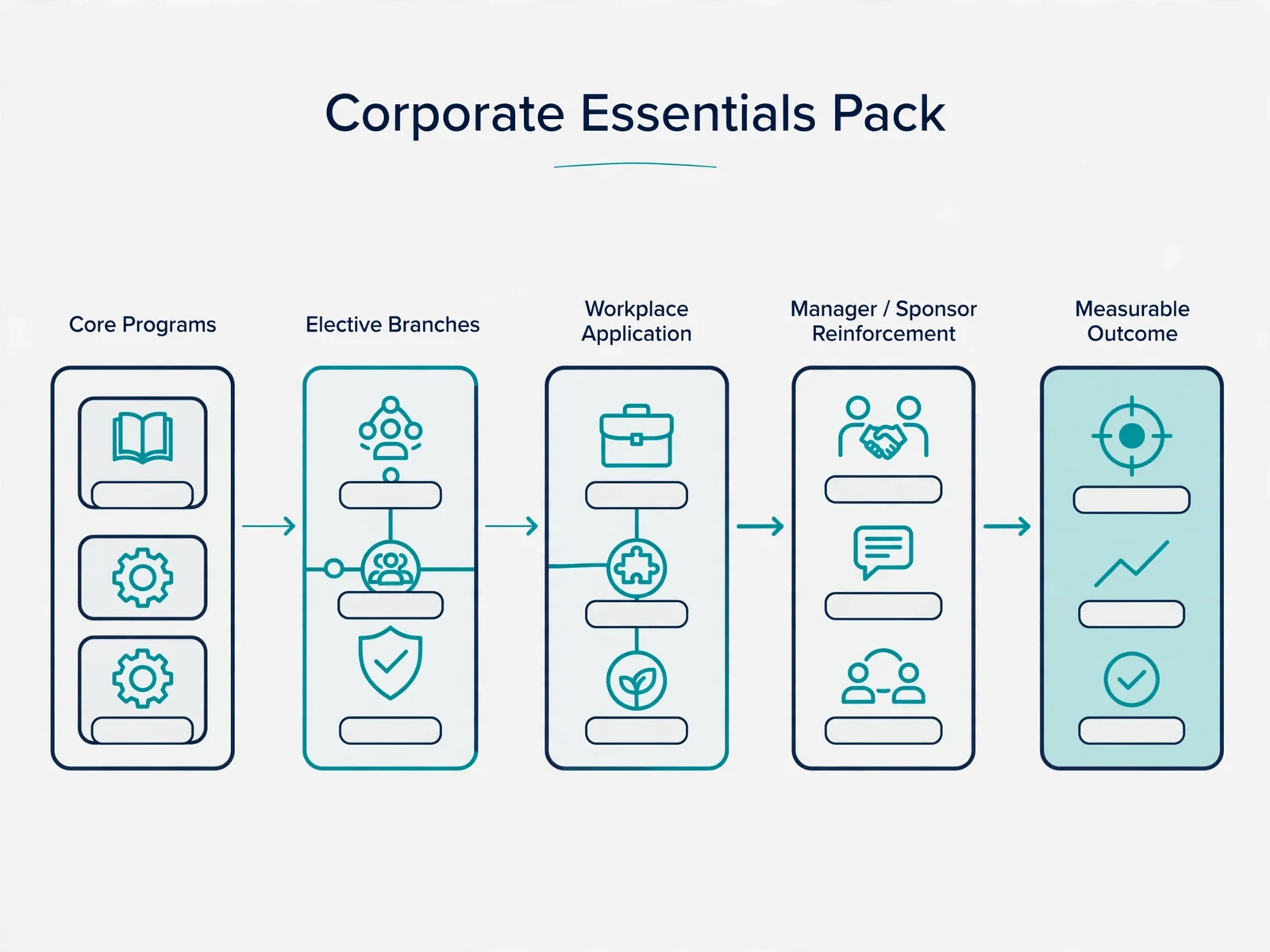 Explanatory business visual for Corporate Essentials Pack